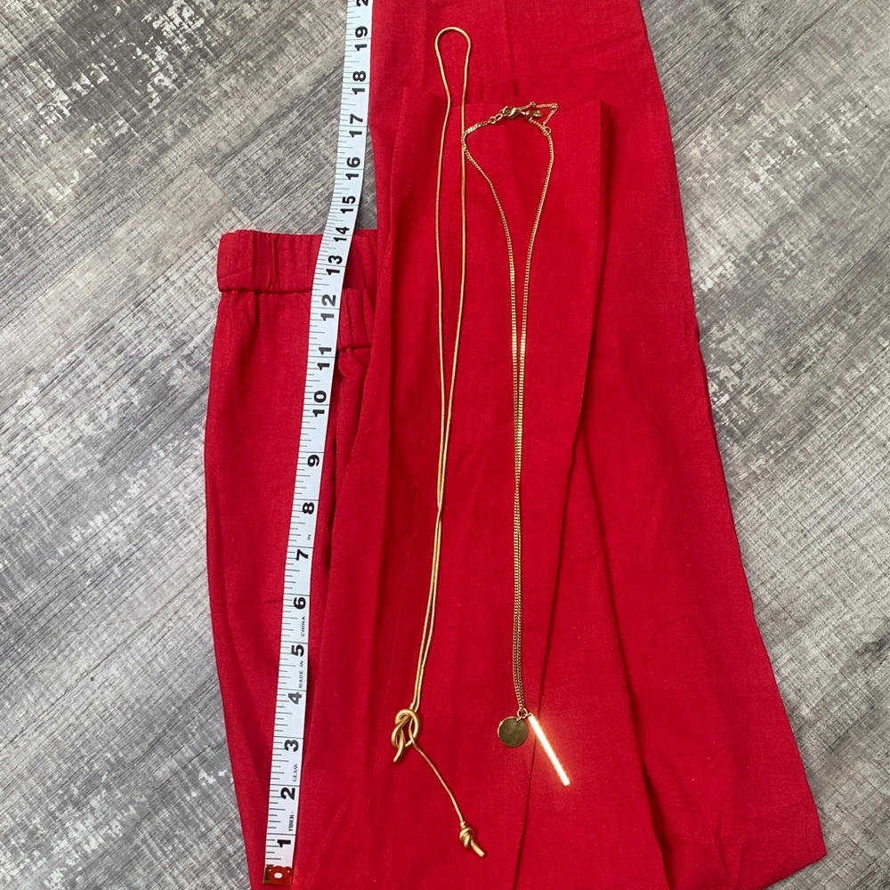 Madewell brass long necklace
